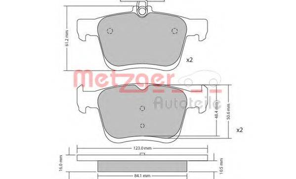 METZGER 1170470 Комплект тормозных колодок, дисковый тормоз