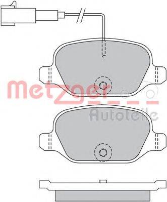 METZGER 1170500 Комплект тормозных колодок, дисковый тормоз