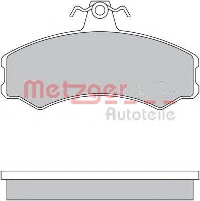 Комплект тормозных колодок, дисковый тормоз METZGER 1170512
