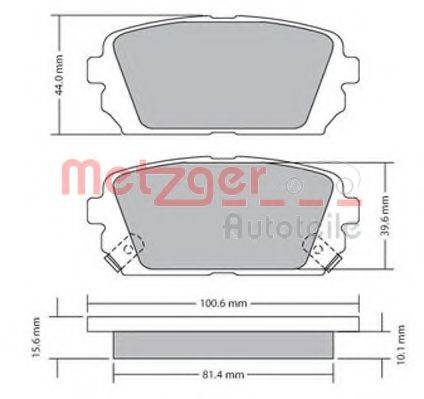 METZGER 1170522 Комплект тормозных колодок, дисковый тормоз