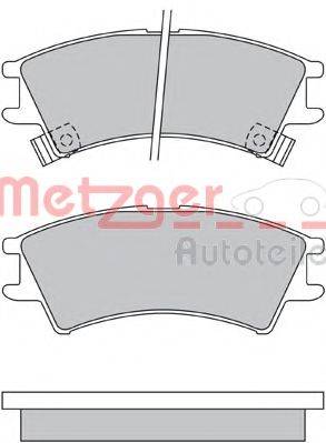 Комплект тормозных колодок, дисковый тормоз METZGER 1170535