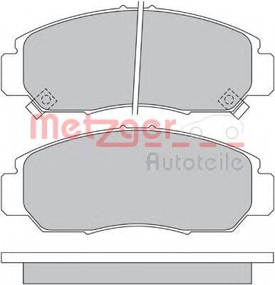 Комплект тормозных колодок, дисковый тормоз METZGER 1170536