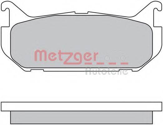 Комплект тормозных колодок, дисковый тормоз METZGER 1170549