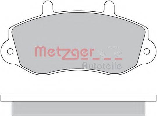 Комплект тормозных колодок, дисковый тормоз METZGER 1170553
