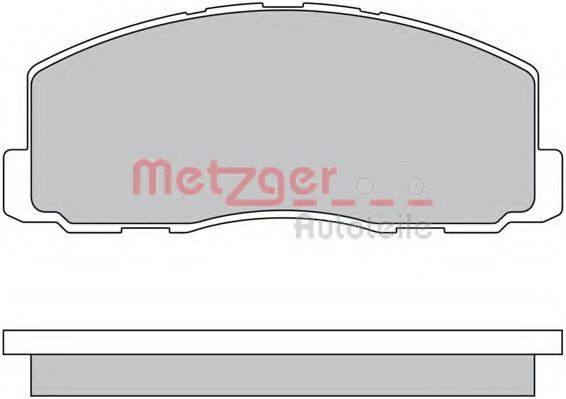 Комплект тормозных колодок, дисковый тормоз METZGER 1170569