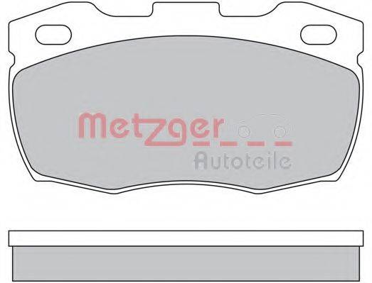 Комплект тормозных колодок, дисковый тормоз METZGER 1170573
