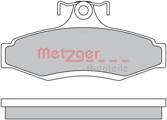 Комплект тормозных колодок, дисковый тормоз METZGER 1170581