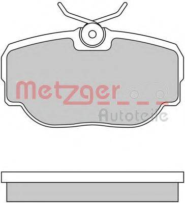 Комплект тормозных колодок, дисковый тормоз METZGER 1170605