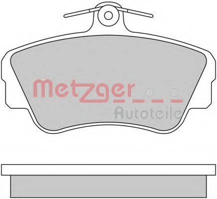 Комплект тормозных колодок, дисковый тормоз METZGER 1170627