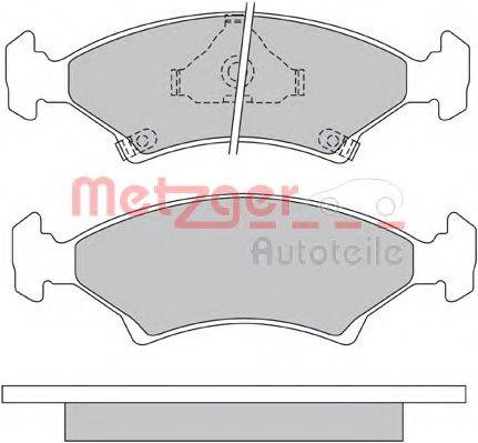 Комплект тормозных колодок, дисковый тормоз METZGER 1170666