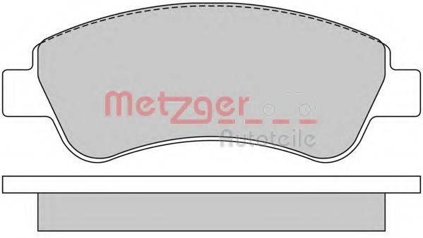 Комплект тормозных колодок, дисковый тормоз METZGER 1170026
