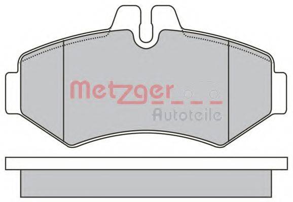 Комплект тормозных колодок, дисковый тормоз METZGER 1170274