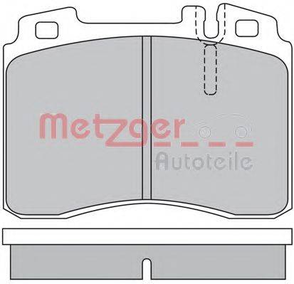 Комплект тормозных колодок, дисковый тормоз METZGER 1170374