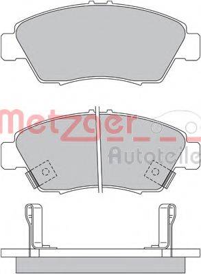 Комплект тормозных колодок, дисковый тормоз METZGER 1170388