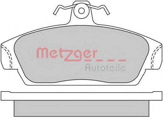 Комплект тормозных колодок, дисковый тормоз METZGER 1170514