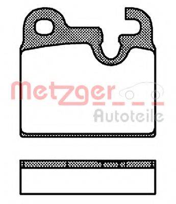 Комплект тормозных колодок, дисковый тормоз METZGER 0016.00