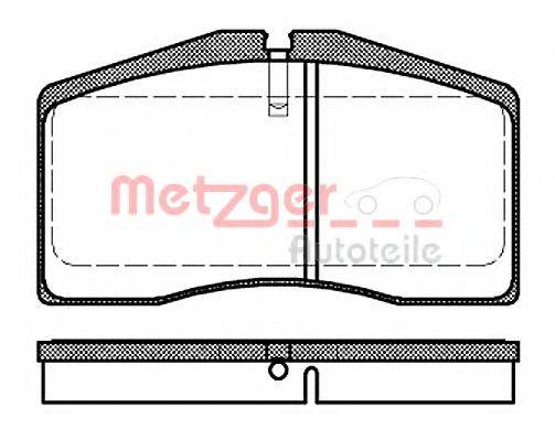 Комплект тормозных колодок, дисковый тормоз METZGER 1170728