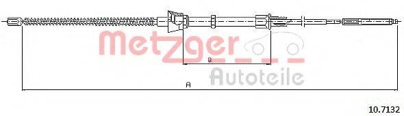 Трос, стояночная тормозная система METZGER 10.7132