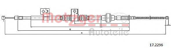 METZGER 172296 Трос, стояночная тормозная система