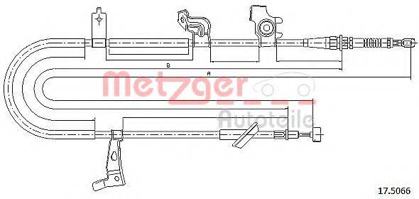 METZGER 175066 Трос, стояночная тормозная система