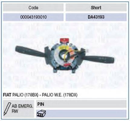 Выключатель на колонке рулевого управления MAGNETI MARELLI 000043193010