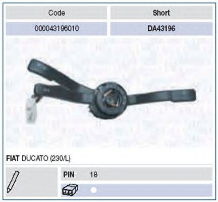 MAGNETI MARELLI 000043196010 Выключатель на колонке рулевого управления