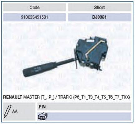MAGNETI MARELLI 510033451501 Выключатель на колонке рулевого управления