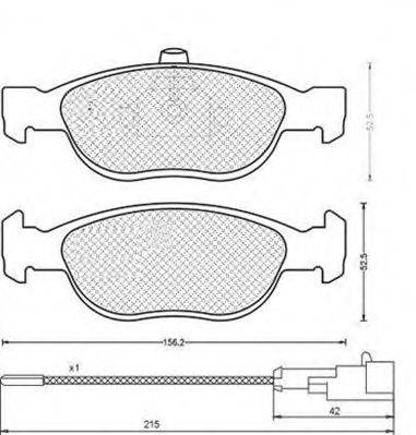 Комплект тормозных колодок, дисковый тормоз MAGNETI MARELLI 430216170342