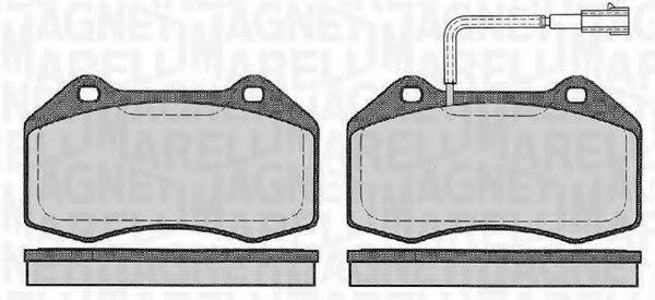 Комплект тормозных колодок, дисковый тормоз MAGNETI MARELLI 363916060127