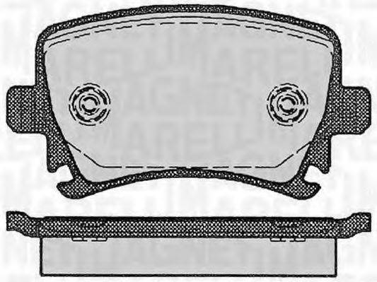 Комплект тормозных колодок, дисковый тормоз MAGNETI MARELLI 363916060133