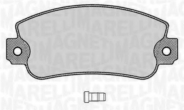 Комплект тормозных колодок, дисковый тормоз MAGNETI MARELLI 363916060212