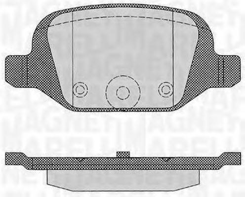 Комплект тормозных колодок, дисковый тормоз MAGNETI MARELLI 363916060216