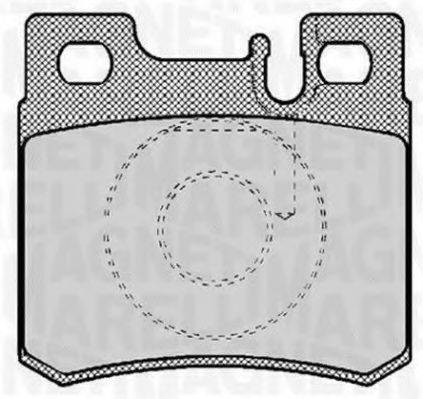 Комплект тормозных колодок, дисковый тормоз MAGNETI MARELLI 363916060307