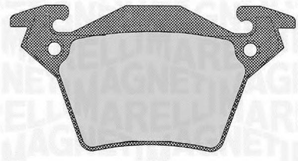 Комплект тормозных колодок, дисковый тормоз MAGNETI MARELLI 363916060328