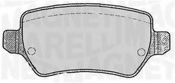 Комплект тормозных колодок, дисковый тормоз MAGNETI MARELLI 363916060358