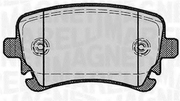 Комплект тормозных колодок, дисковый тормоз MAGNETI MARELLI 363916060602