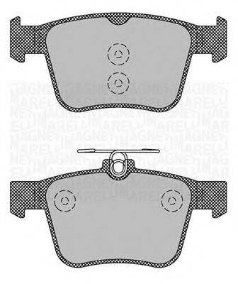 Комплект тормозных колодок, дисковый тормоз MAGNETI MARELLI 363916060713