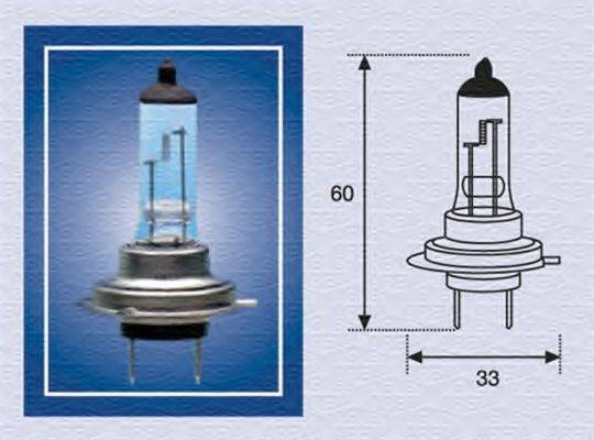 Лампа накаливания, фара дальнего света; Лампа накаливания, основная фара; Лампа накаливания, противотуманная фара; Лампа накаливания MAGNETI MARELLI 002052600000