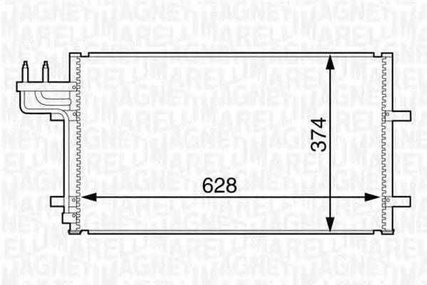 MAGNETI MARELLI 350203601000 Конденсатор, кондиционер