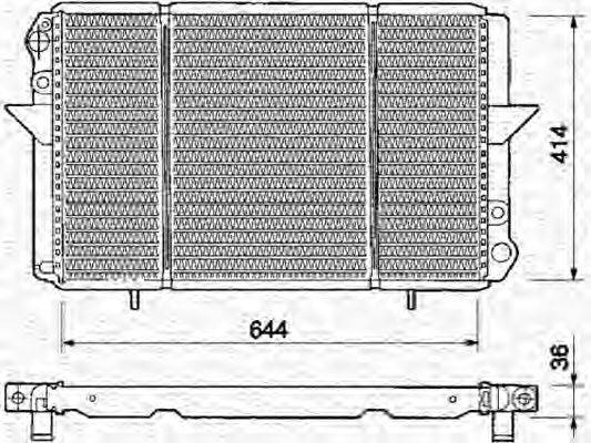 Радиатор, охлаждение двигателя MAGNETI MARELLI 350213360000