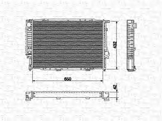 Радиатор, охлаждение двигателя MAGNETI MARELLI 350213423000