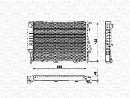 Радиатор, охлаждение двигателя MAGNETI MARELLI 350213424000