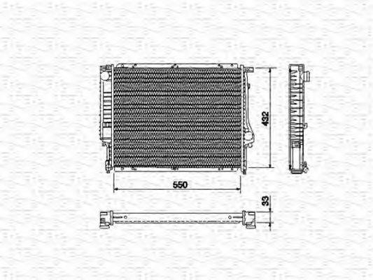 Радиатор, охлаждение двигателя MAGNETI MARELLI 350213431000