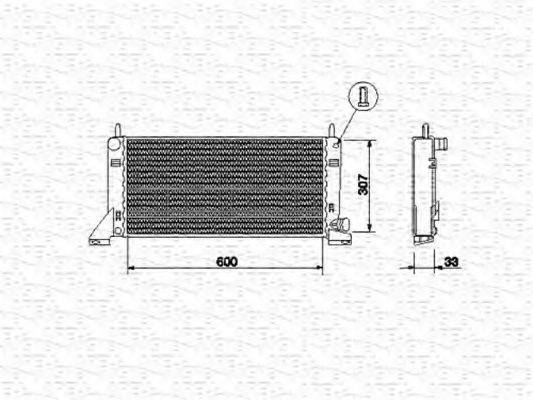 Радиатор, охлаждение двигателя MAGNETI MARELLI 350213464000