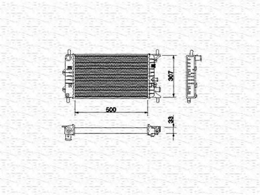 Радиатор, охлаждение двигателя MAGNETI MARELLI 350213493000