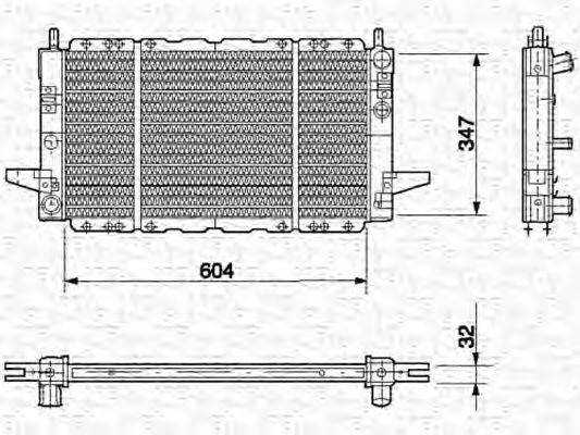 Радиатор, охлаждение двигателя MAGNETI MARELLI 350213497000