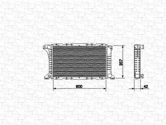 Радиатор, охлаждение двигателя MAGNETI MARELLI 350213512000