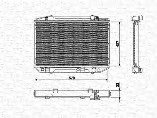 Радиатор, охлаждение двигателя MAGNETI MARELLI 350213531000