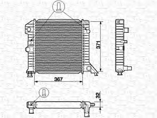 Радиатор, охлаждение двигателя MAGNETI MARELLI 350213662000