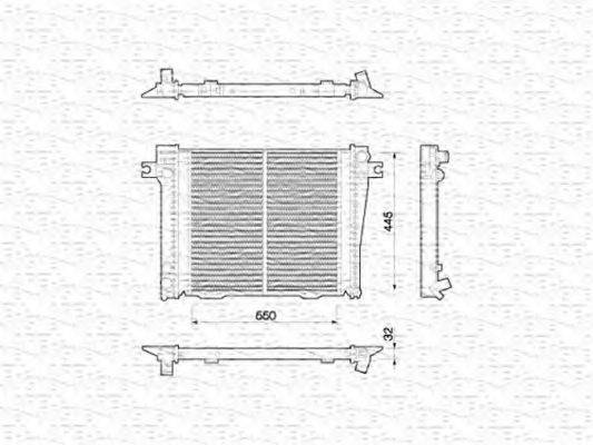 Радиатор, охлаждение двигателя MAGNETI MARELLI 350213771000